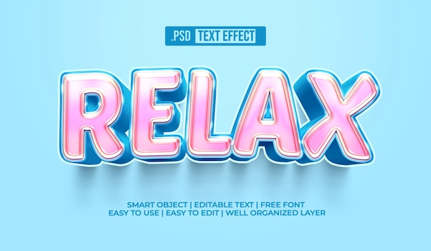 Relax text style effect
