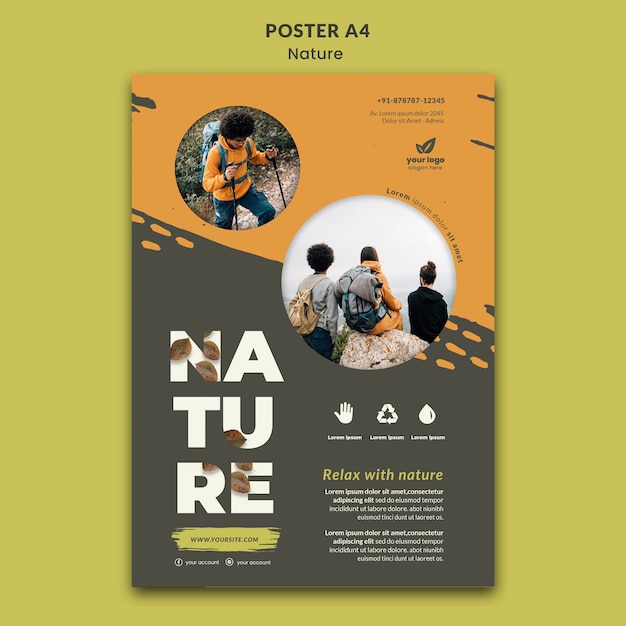 Rilassati con la natura poster a4