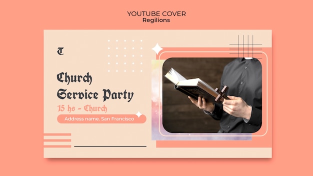 無料PSD 宗教と崇拝のyoutubeカバーテンプレート