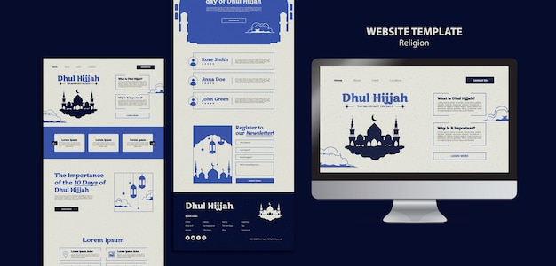 無料PSD ウェブの宗教的なテンプレートデザイン