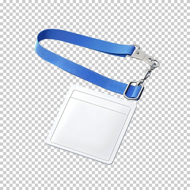 Render id holder with blue lanyard