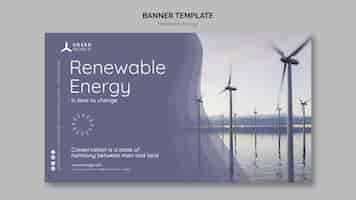 Free PSD renewable energy banner design template