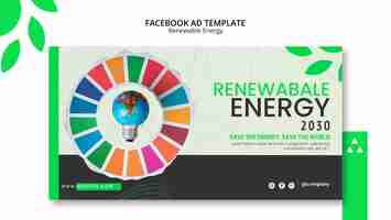 Бесплатный PSD Шаблон дизайна возобновляемых источников энергии