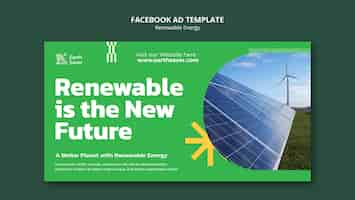 Free PSD renewable energy facebook template