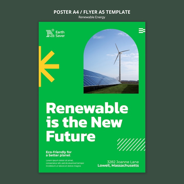 Renewable energy flyer template