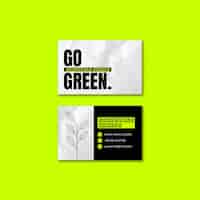 Бесплатный PSD Шаблон горизонтальной визитной карточки возобновляемых источников энергии