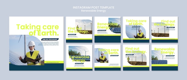 Free PSD renewable energy instagram posts