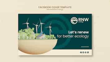 PSD gratuito copertina facebook soluzione energia rinnovabile