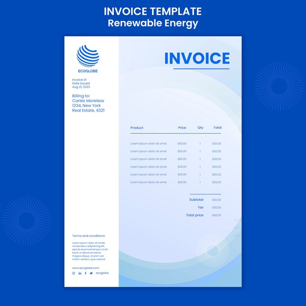 Free PSD renewable energy template design