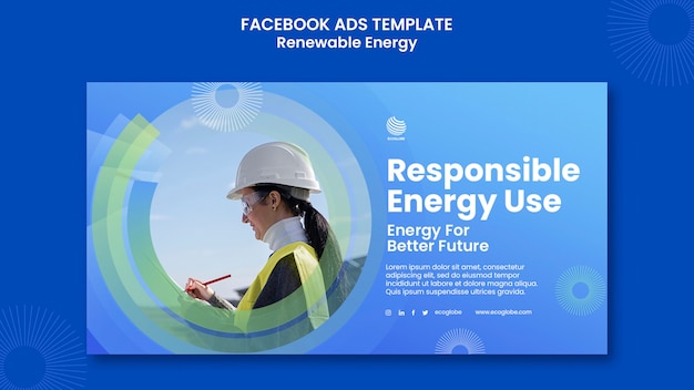 Free PSD renewable energy template design
