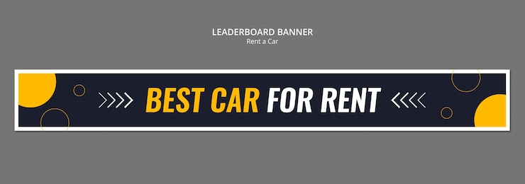 Free PSD rent a car template design