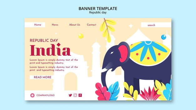 Republic day celebration landing page