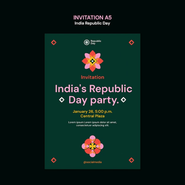 republic day  celebration template