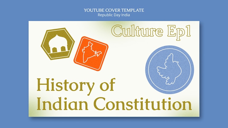 मुफ़्त PSD republic day india youtube cover template