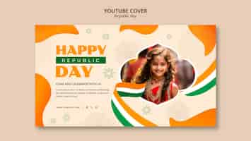 Free PSD republic day template design