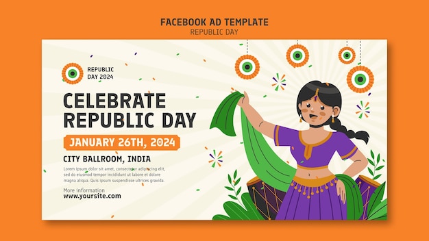 Republic day template design