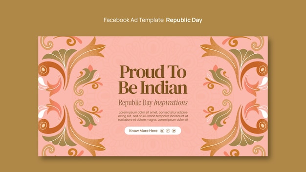 Free PSD republic day template design