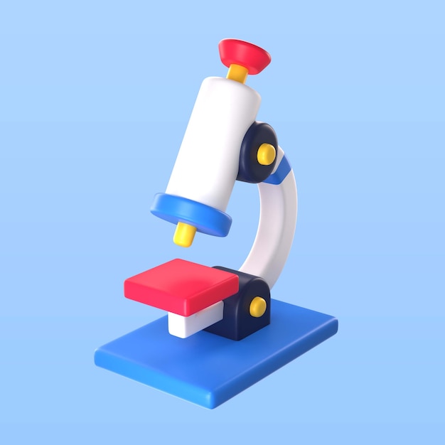 Free PSD research microscope illustration