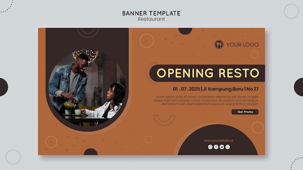 Free PSD restaurant ad banner template