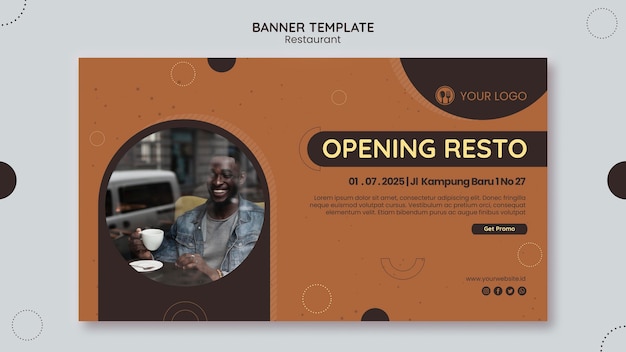 Free PSD restaurant ad banner template