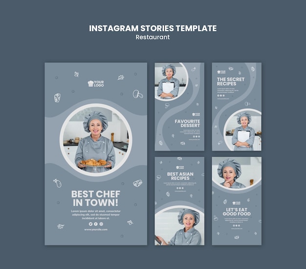 Restaurant ad instagram stories template