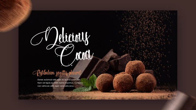 チョコレートレストランバナーテンプレート