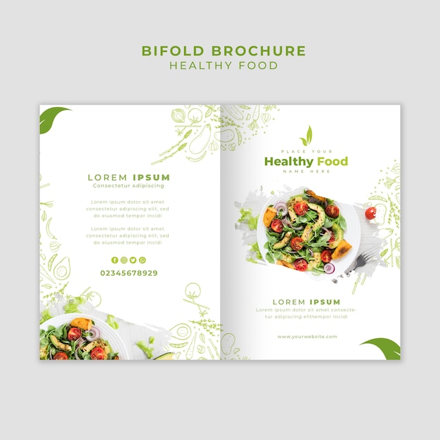 Restaurant bifold brochure template