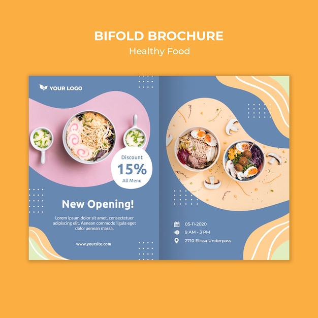 Restaurant brochure template design