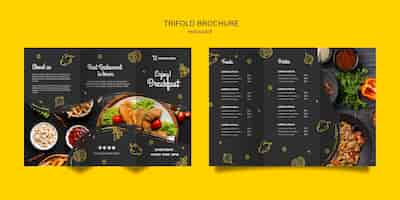 PSD gratuito modello di brochure ristorante