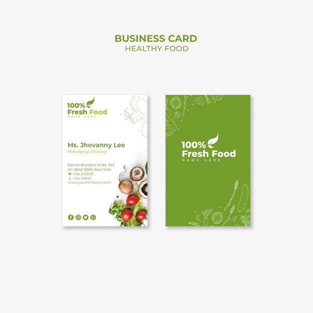 Restaurant business card pack template