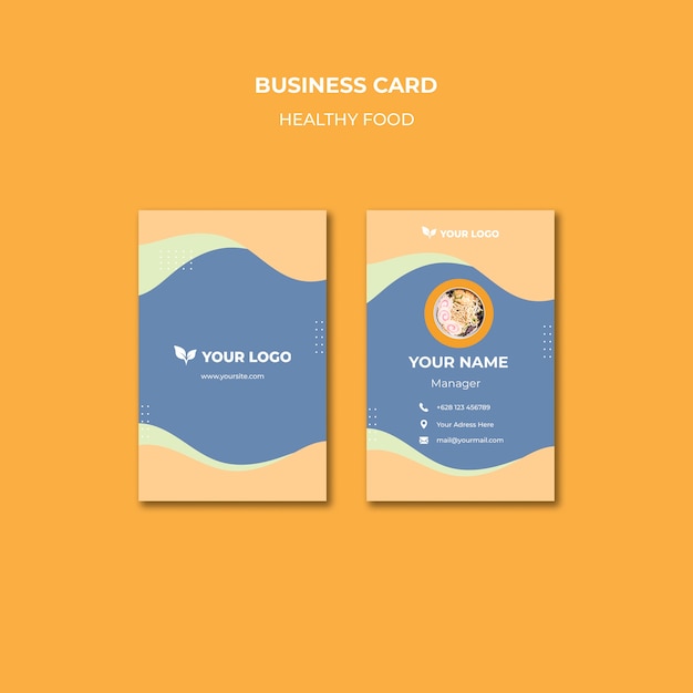 Free PSD restaurant business card template design