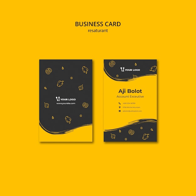 Restaurant business card template