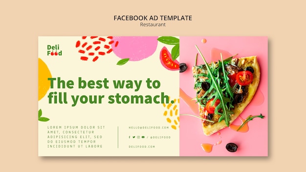 Free PSD restaurant business social media promo template