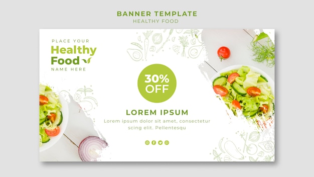 Free PSD restaurant horizontal banner template