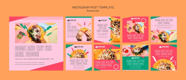 Raccolta di post di instagram del ristorante