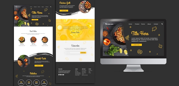 Restaurant landing page template