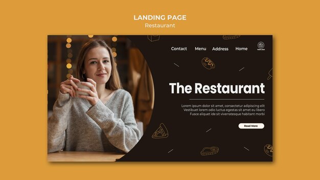 Restaurant landing page template