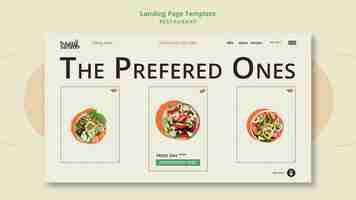 Free PSD restaurant landing page