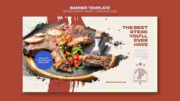 Free PSD restaurant menu banner template