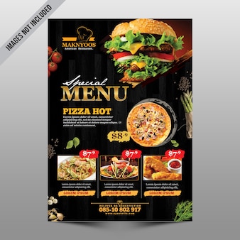 Restaurant menu flyer