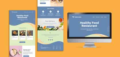 Free PSD restaurant opening web template design