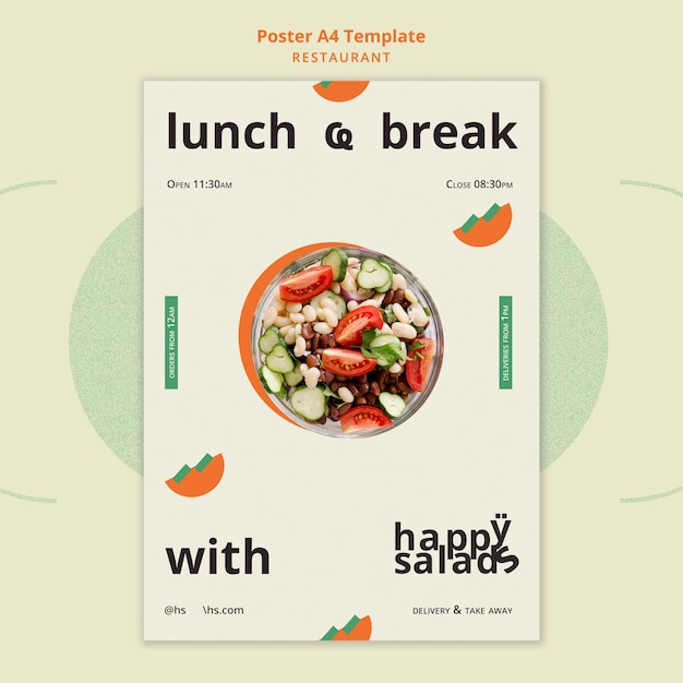 Restaurant poster template