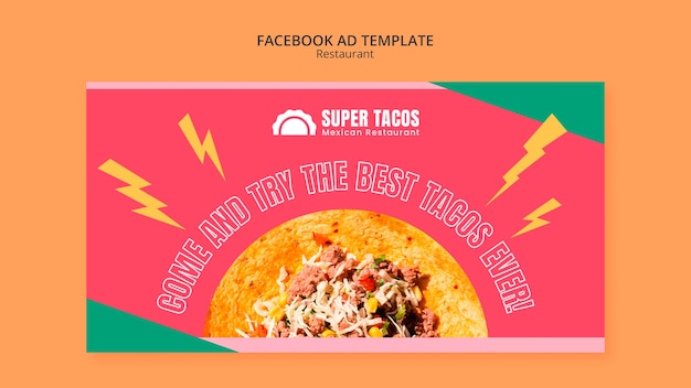 Free PSD restaurant social media promo template