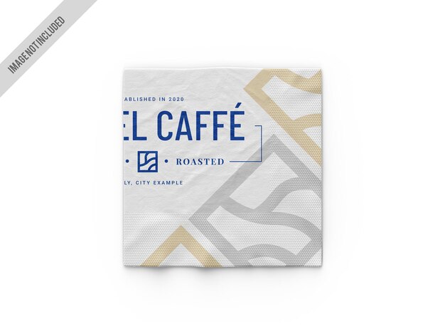 Restaurant table napkin mockup