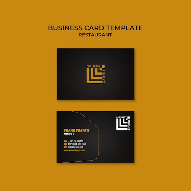 Restaurant template design