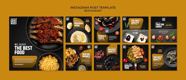 Free PSD restaurant template design