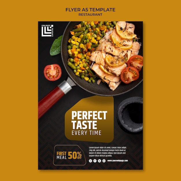 Free PSD restaurant template design