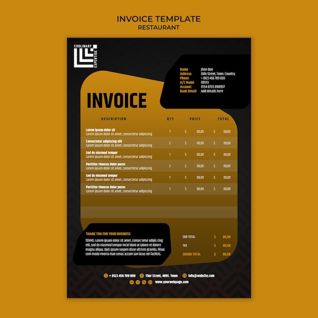 Restaurant template design