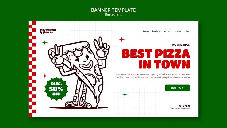 Free PSD restaurant template design