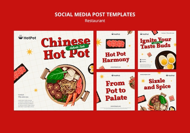 Free PSD restaurant template design